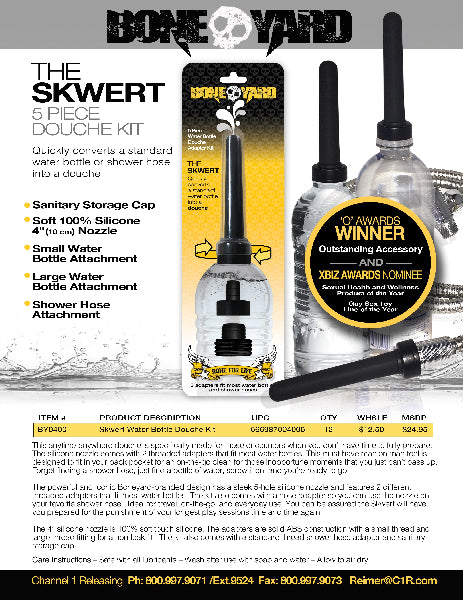 The Skwert 5 Pc Douche Kit Clamshell