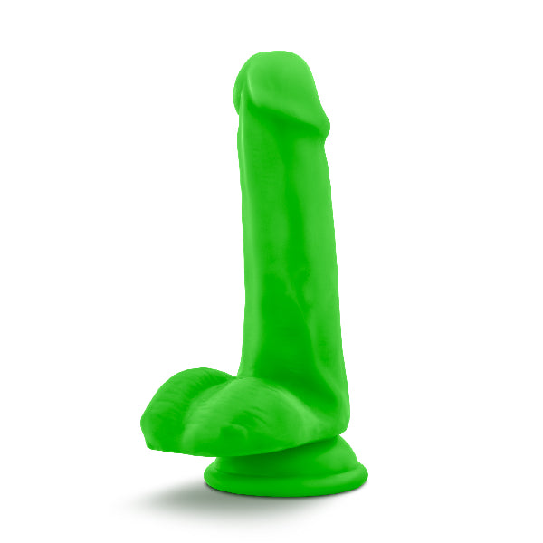 Neo Dual Density Cock With Balls 6in Neon Green