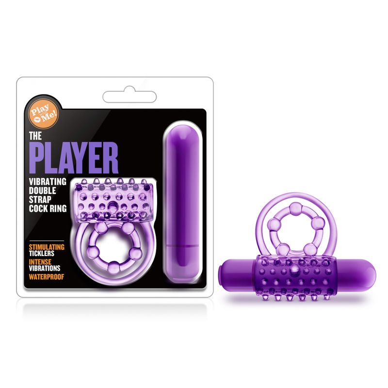 Play With Me The Player Vibrating Double Strap Cock Ring