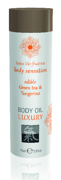 Shiatsu Luxury Body Oil Edible Green Tea and Tangerine