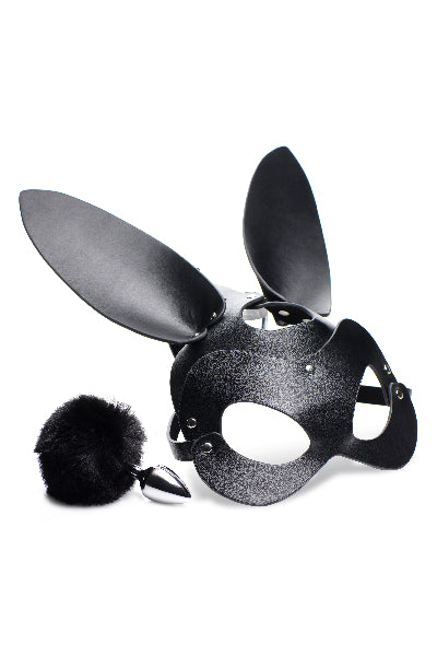 Bunny Tail Anal Plug and Mask Set