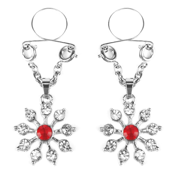 Ruby and Diamond Star Nipple Jewellery