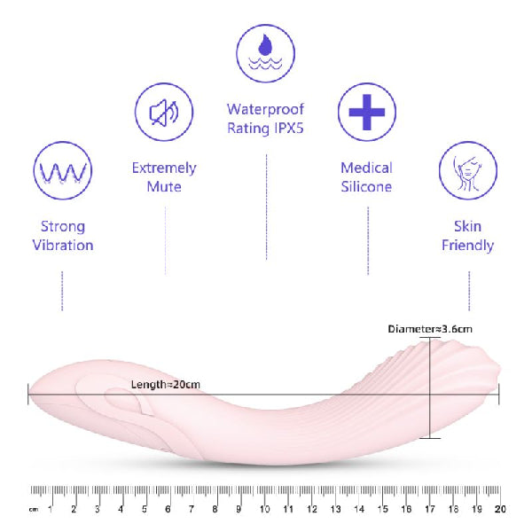 Flexible Bending Silicone Vibrator Pink