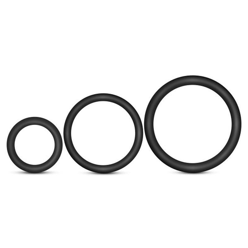 Performance Silicone Cock Ring 3 Pc Set