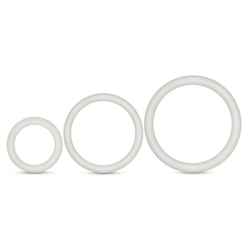 Performance Silicone Cock Ring 3 Pc Set Glow