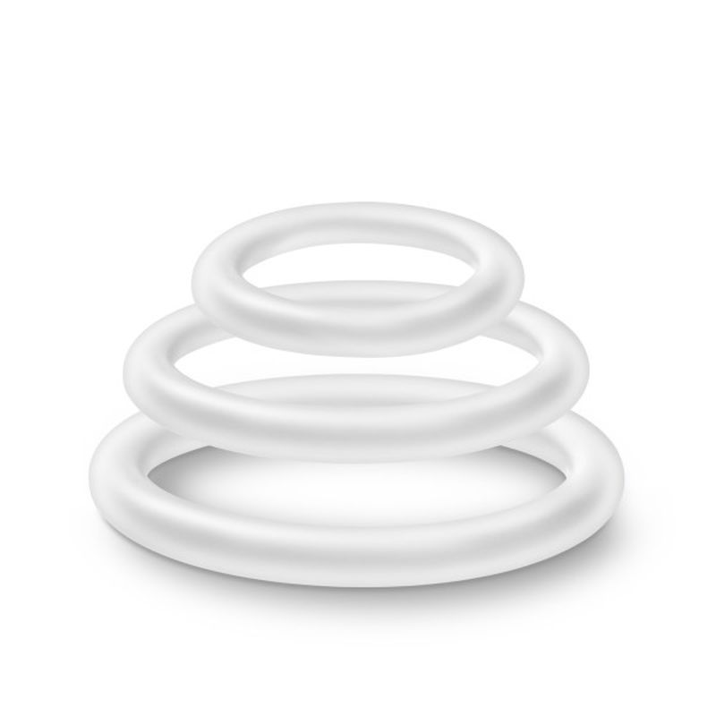 Performance Silicone Cock Ring 3 Pc Set Glow
