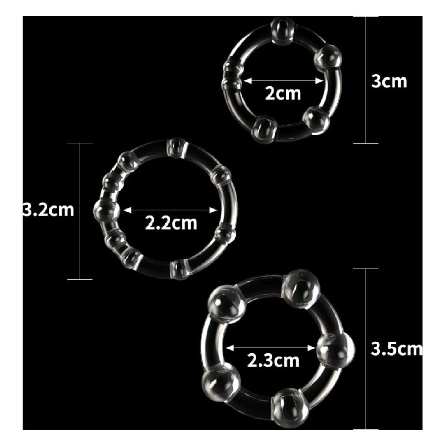 Triple Beaded Donut Ring Set