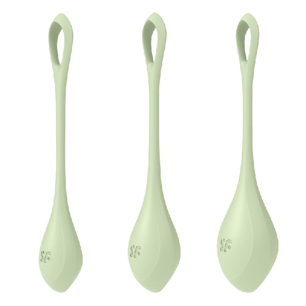 Satisfyer Yoni Power Balls 2 Green 3 Pc Set