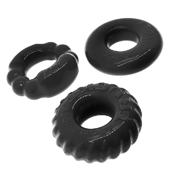Bonemaker 3 Pc Cockring Set Black