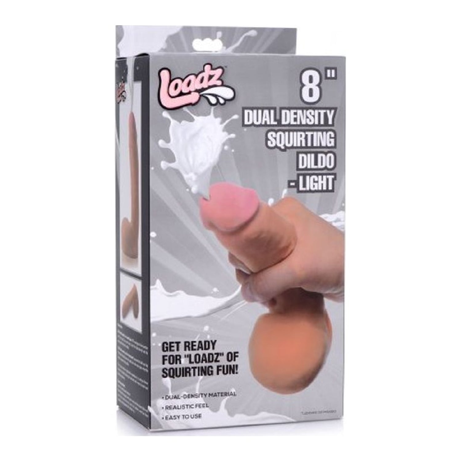 8in Dual Density Squirting Dildo w Balls Reservoir