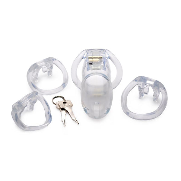 Clear Captor Chastity Cage Large