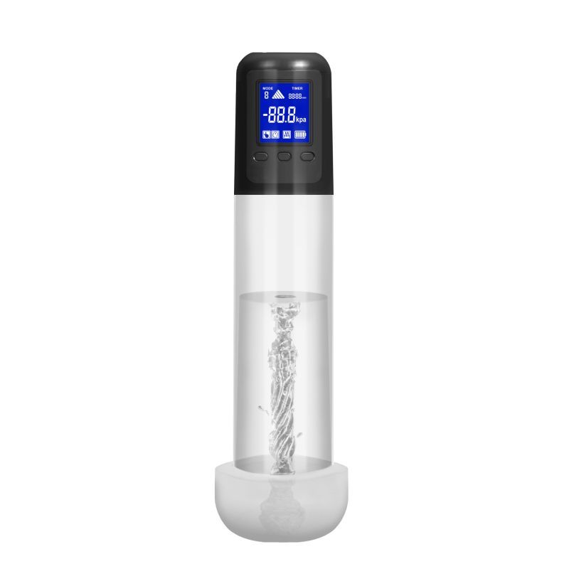 Smart Rechargeable LCD Penis Pump w Sleeve and Donut