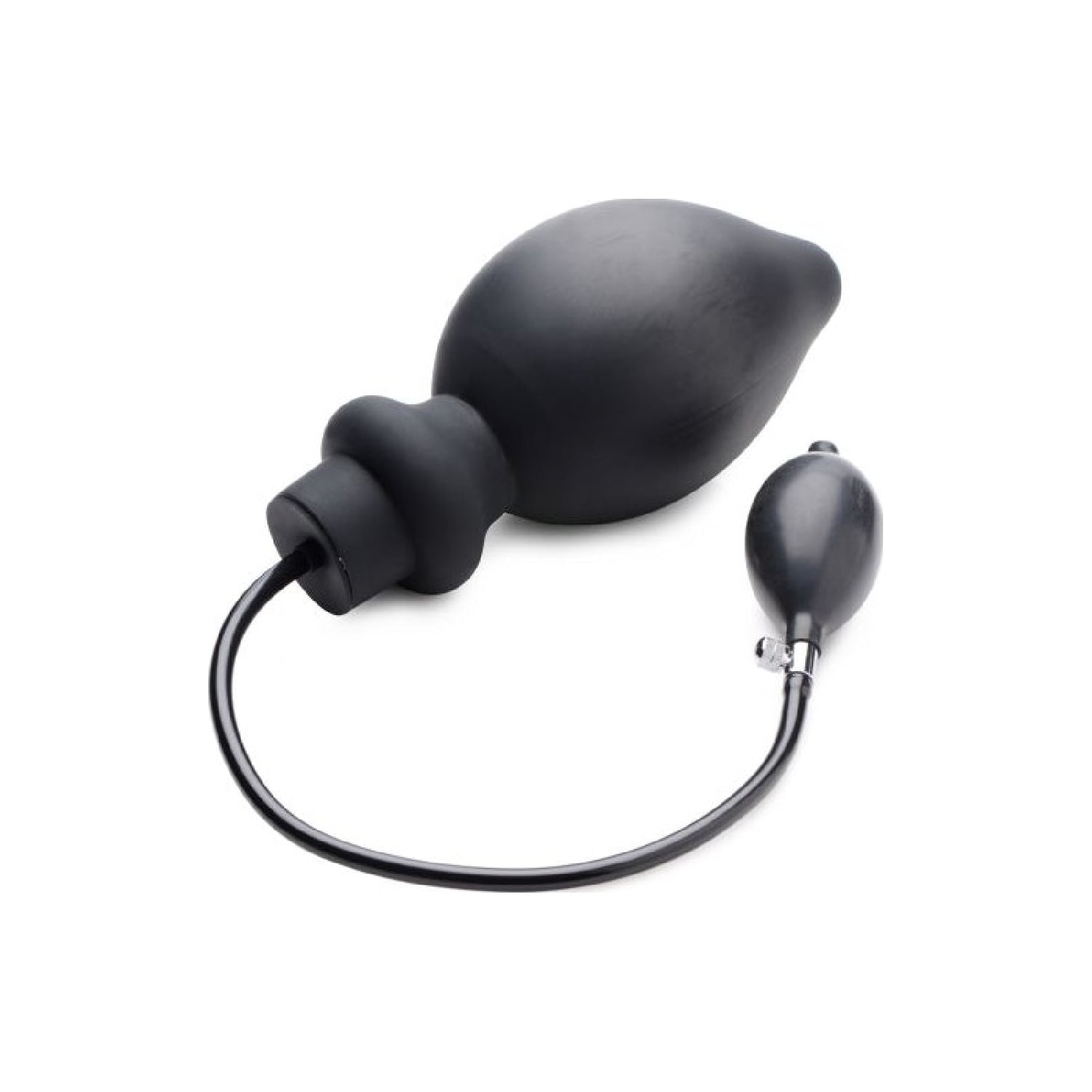 Ass Pand Large Inflatable Silicone Plug Black