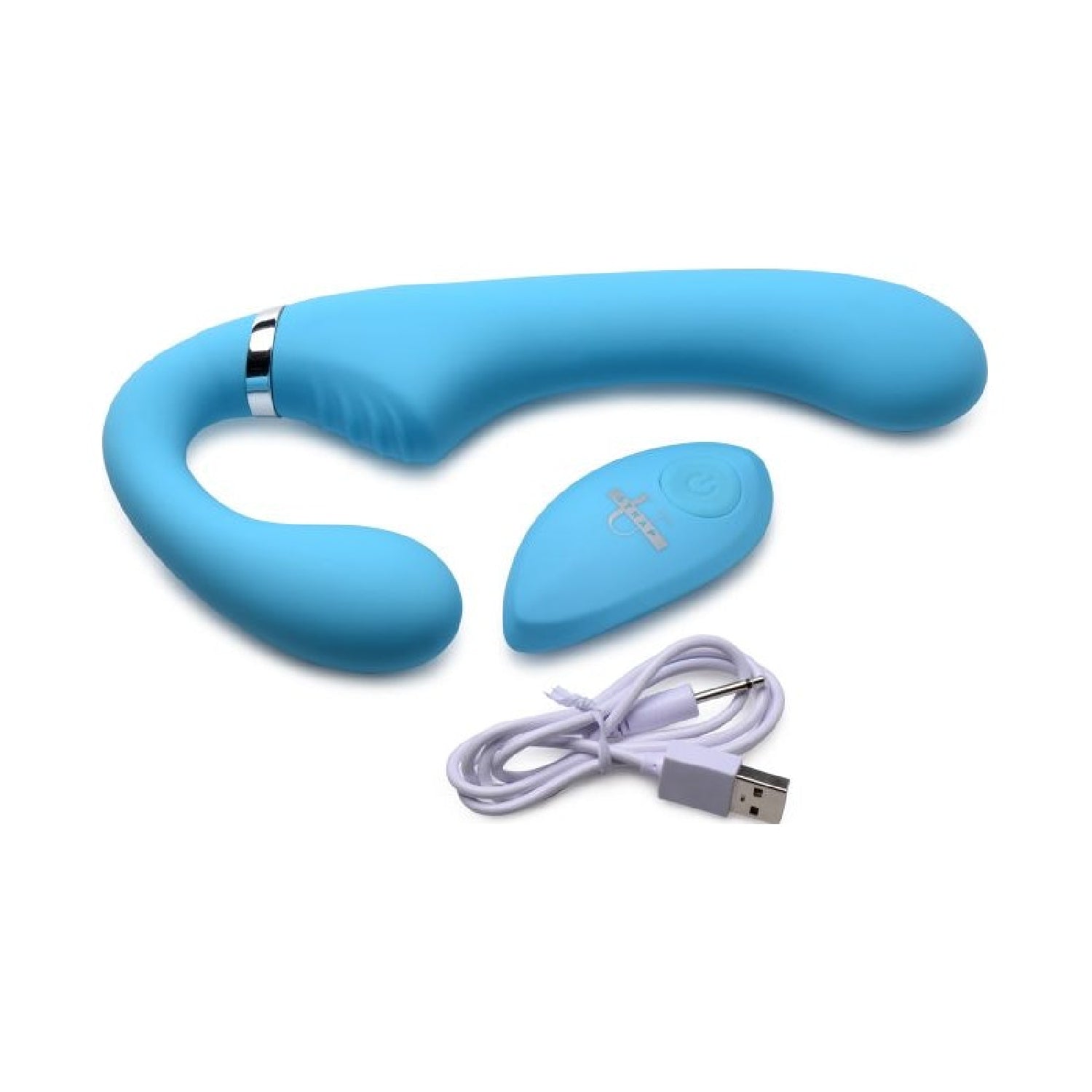 Mighty Rider 10X Strapless Strap-On Blue w Remote