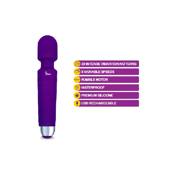 Viben Tempest Travel Wand Massager Violet