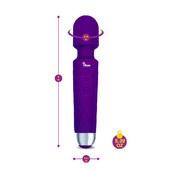 Viben Tempest Travel Wand Massager Violet