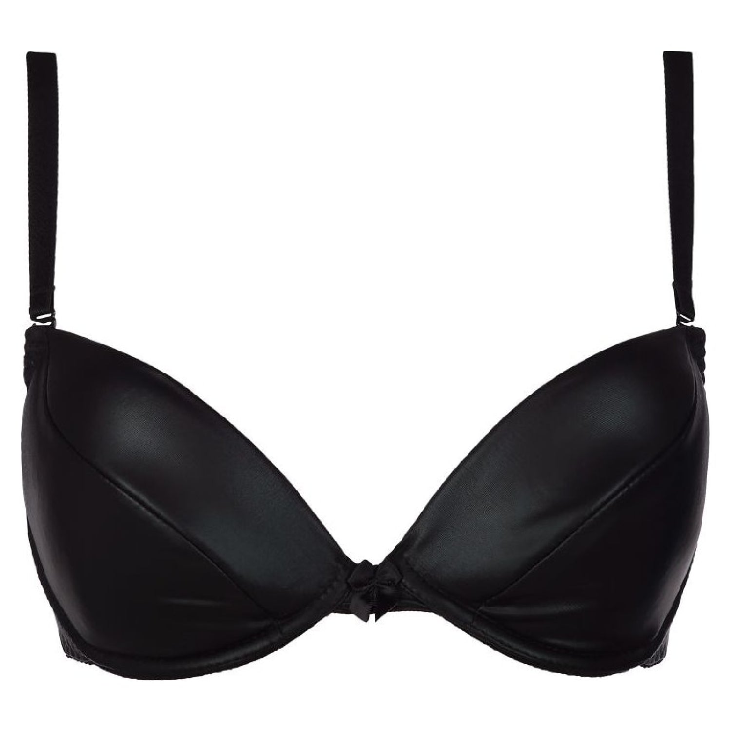 Stretch Wetlook Bra Black