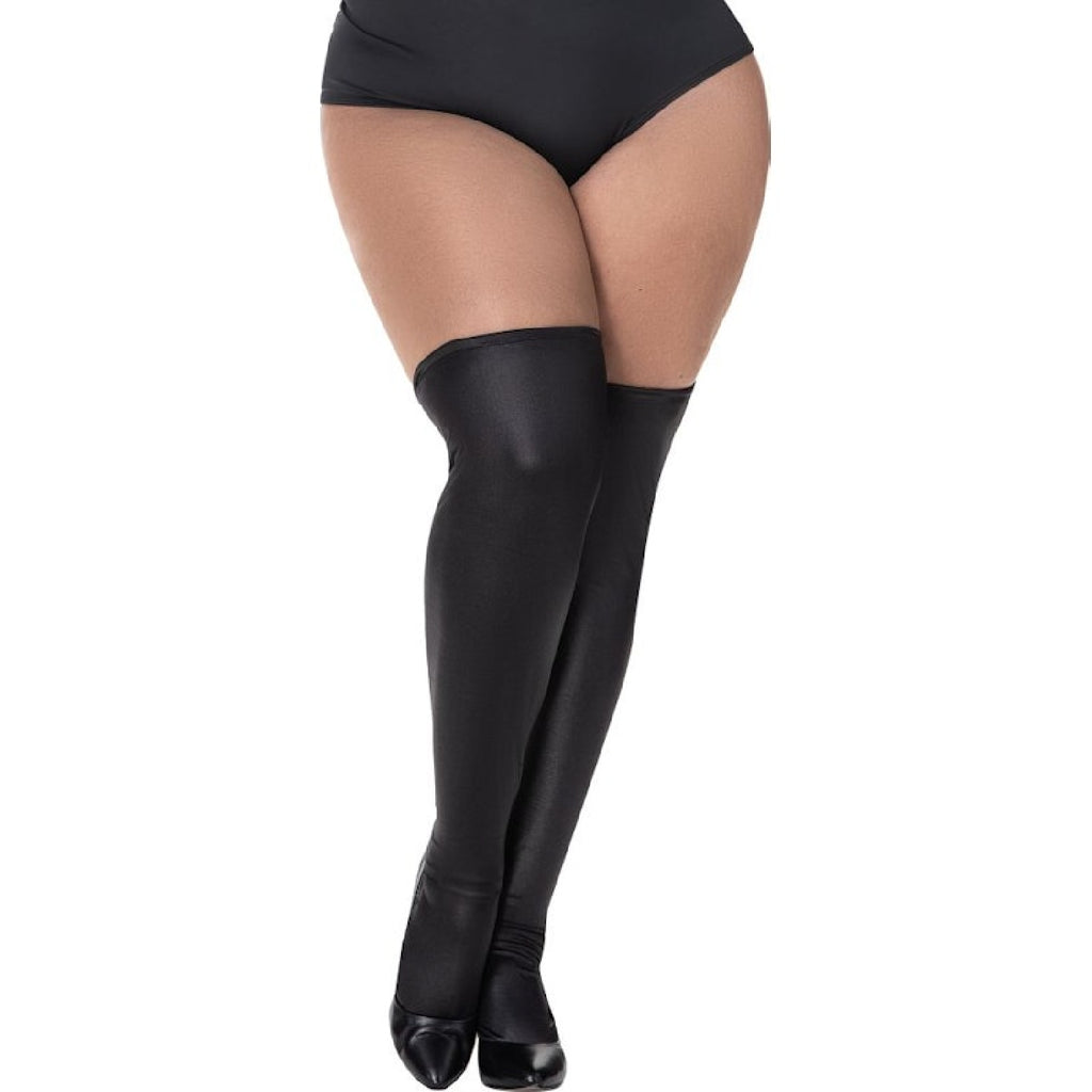 Thigh Highs Vinyl Gloss Black