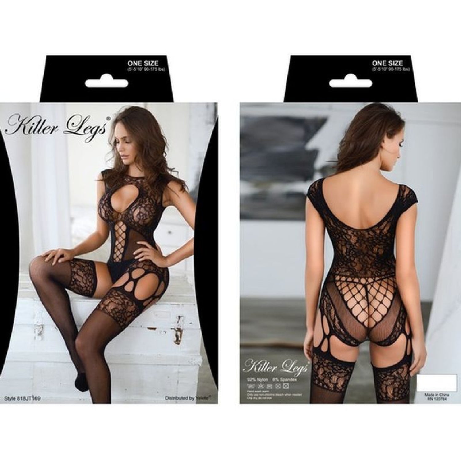 4 Pc Knit Bralette and Garter Stocking Set