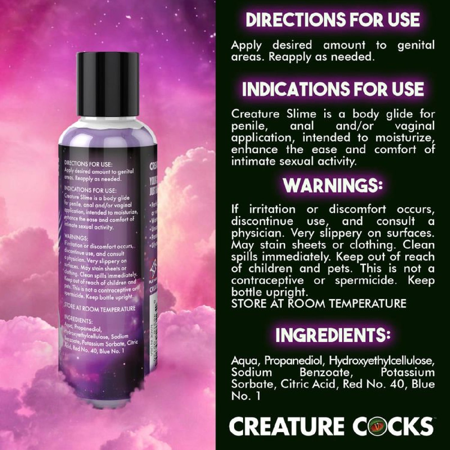 Creature Slime Purple Slime Water Based Lubricant 4oz