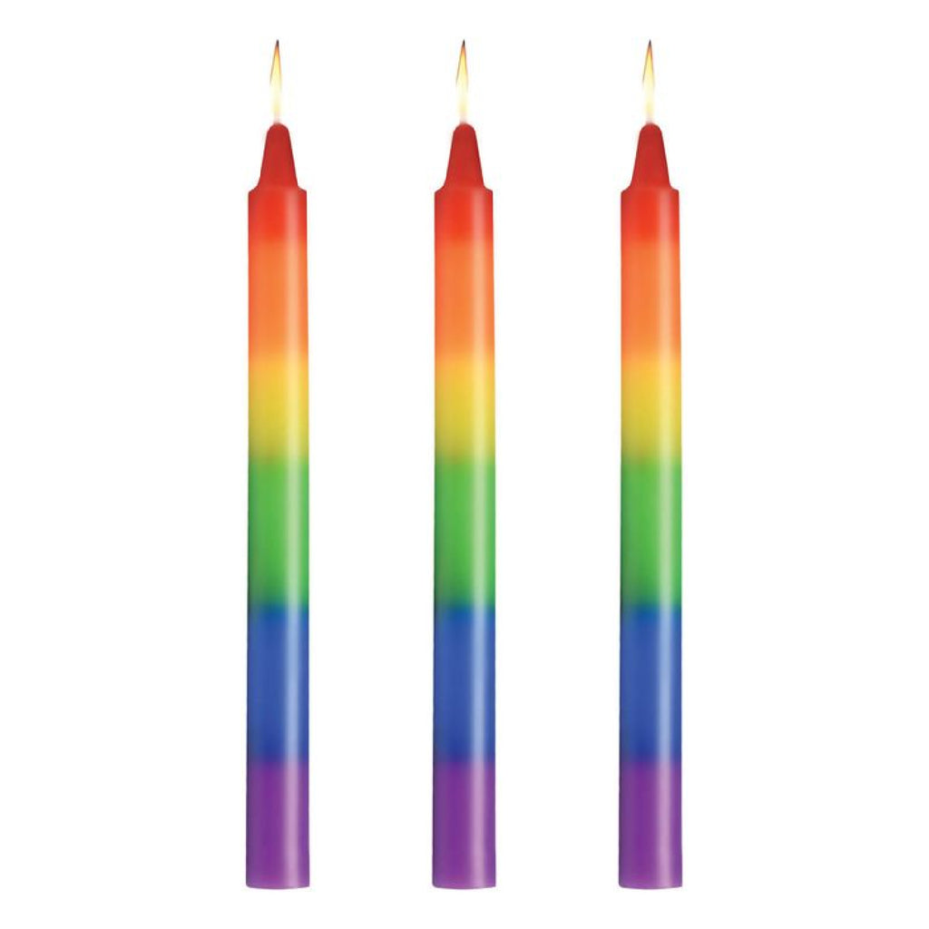Pride Candles Rainbow Drip Candle 3 Pc