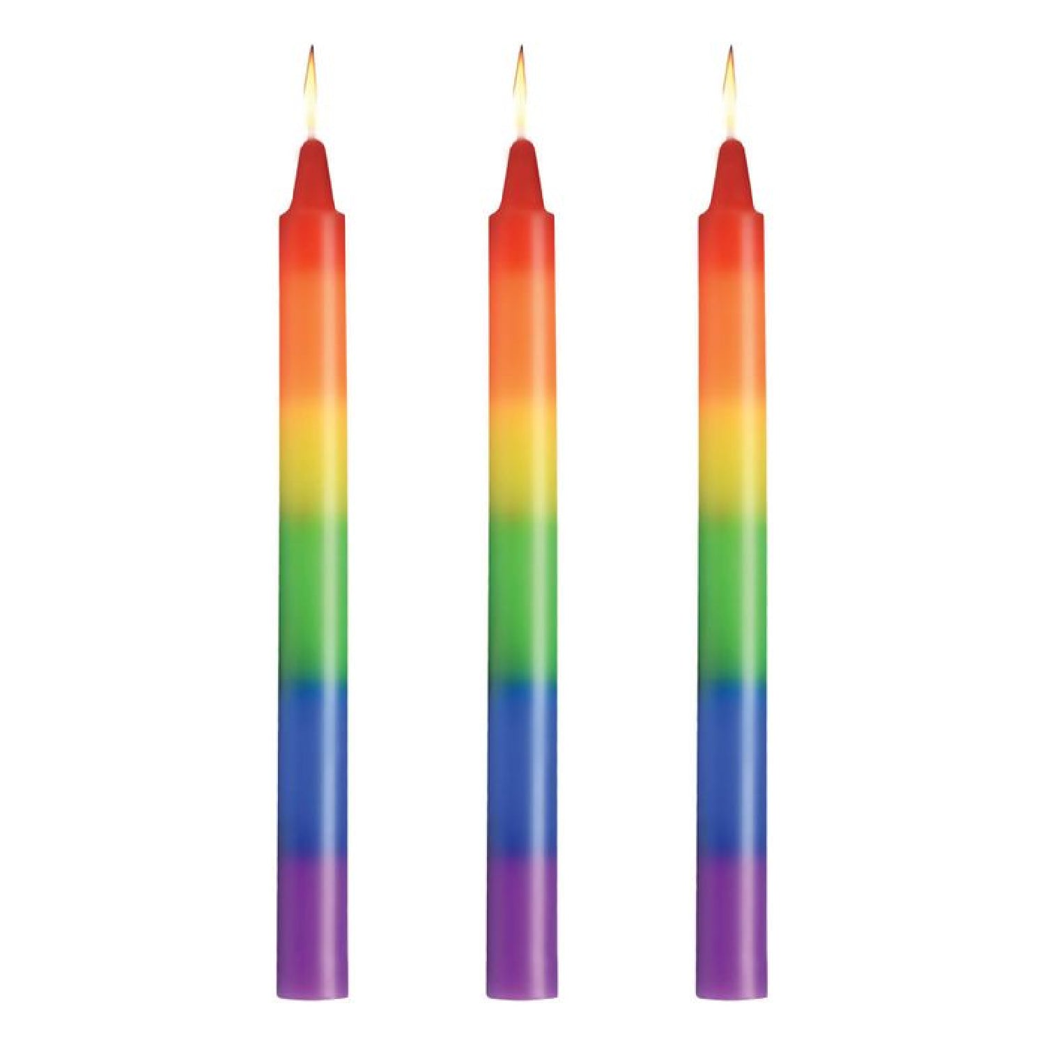 Pride Candles Rainbow Drip Candle 3 Pc