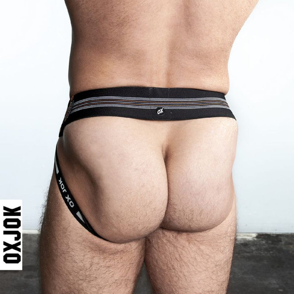 Oxballs Slingjock Upthrust Slider-Strap Jock Black Iron