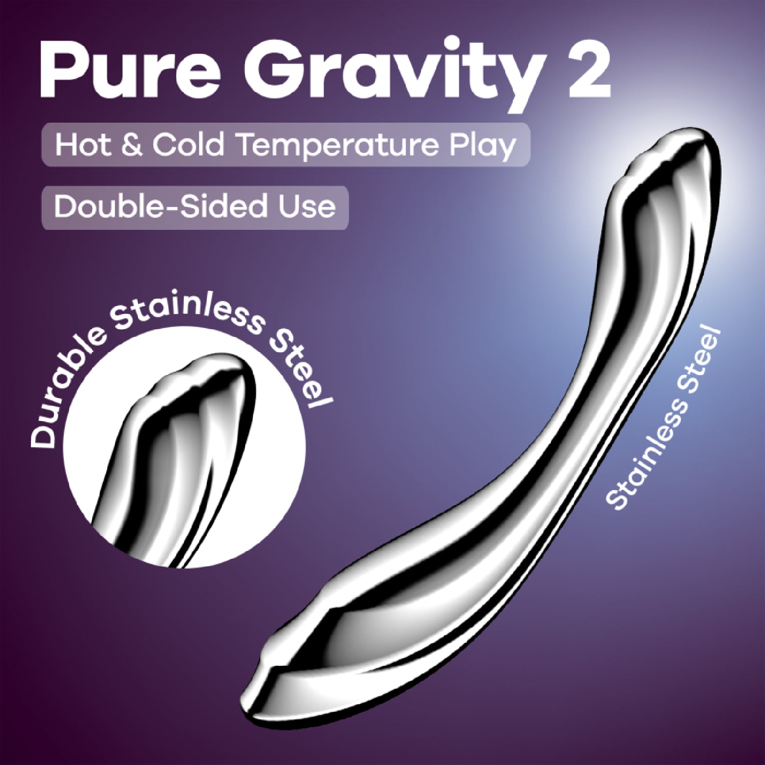 Satisfyer Pure Gravity 2 Metal Dildo