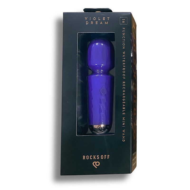 Rechargeable 16 Mode Silicone Mini Wand Violet Dream
