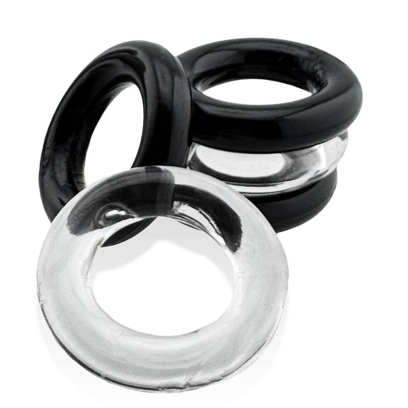Jacker Stack 5 Pc Strong Cock Ring Black